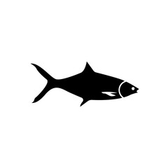 Fish icon isolated on white background. Fish silhouette. Vector illustration.