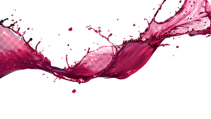  red wine splash wave isolated on a transparent background, cutout png file in png format with a white color background