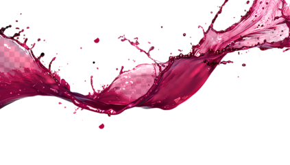 red wine splash wave isolated on a transparent background, cutout png file in png format with a white color background