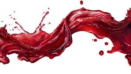 red wine splash wave isolated on a transparent background, cutout png file in png format with a white color background