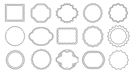 Collection of decorative vintage frames and borders for graphic design elements.