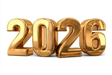 The gold digits 2020 on a white background are suitable for themes related to New Year's celebrations or anniversaries, like New Year