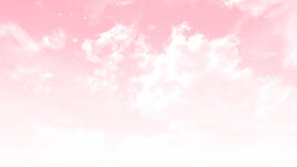 Sky cloud pink love sweet love color tone for wedding card background.