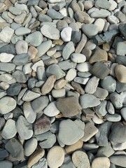 Close-up view of sea ​​stones background