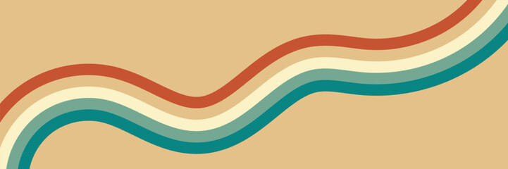 Stripe rainbow wavy lines. Vector