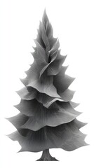 Snow-Covered Pine Tree Illustration