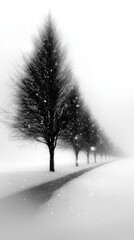 Snow-Covered Pine Tree Illustration