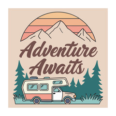  Retro Camper Van Trip Adventure Awaits