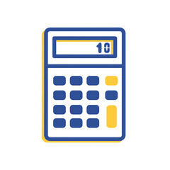Calculator Icon Design for Math, Finance, and Accounting Projects on Green Screen