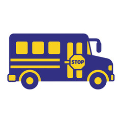 School Bus Stop Sign Vector Illustration For Green Screen Backgrounds And Educational Content