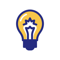 Bright idea icon for innovative problem-solving with green screen possibilities
