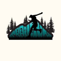 trail run logo vector image