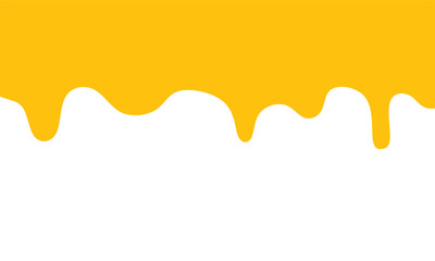 Fresh Melted Honey Dripping Border. Seamless Golden Liquid Background. Seamless flowing liquid design perfect for food, cosmetic, and sweet product backgrounds.
