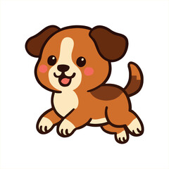 cartoon style of dog vector illustration.