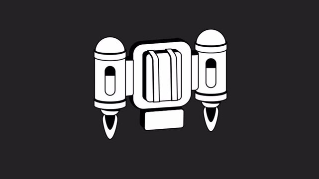 Futuristic jetpack innovation concept Animation Alpha Channel  