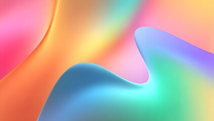 Vibrant swirling abstract background with smooth gradients of pastel colors creating a fluid and ethereal visual effect