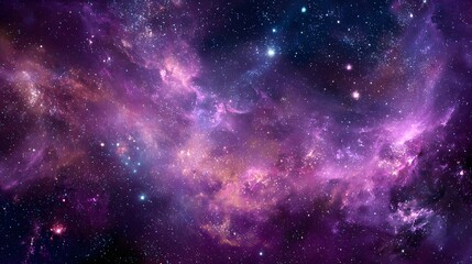 Obraz premium Colorful nebulae and distant stars fill the vast expanse of deep space.