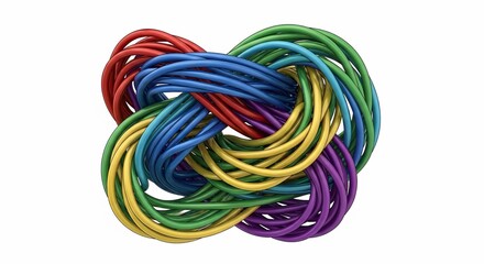 Colorful Rubber Bands Entwined