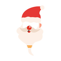 Cartoon Santa Claus Face Illustration