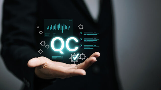 Quality Control QC Dashboard and Checklist in Hand
