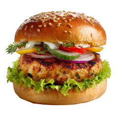 Petty Burger isolated on transparent background