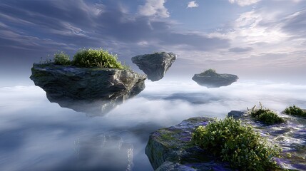 Game background: Floating Rocky Islands