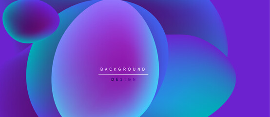 Abstract fluid shapes, vibrant purple, blue gradients. Modern design element for backgrounds, presentations. Smooth transitions, dynamic composition.
