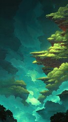 Game background: Floating Rocky Islands