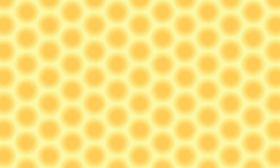 Seamless honey pattern with light and dark yellow gradient creates an attractive background on white