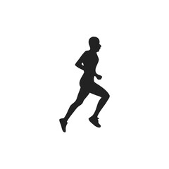 silhouette vector people jogging