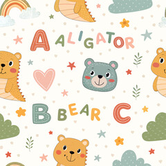 seamless pattern with animals