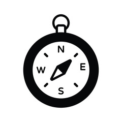 glyph compass icon symbolizing goal direction and planning