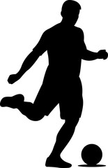 Silhouette illustration of football
