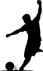 Obraz premium silhouette of a football player
