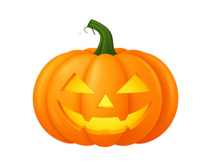 Happy halloween bright vector illustration. pumpkin jack-o-