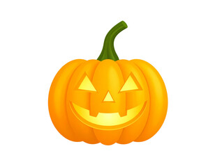 Happy halloween bright vector illustration. pumpkin jack-o-