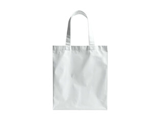 Isolated white tote bag against black background, ready for product placement