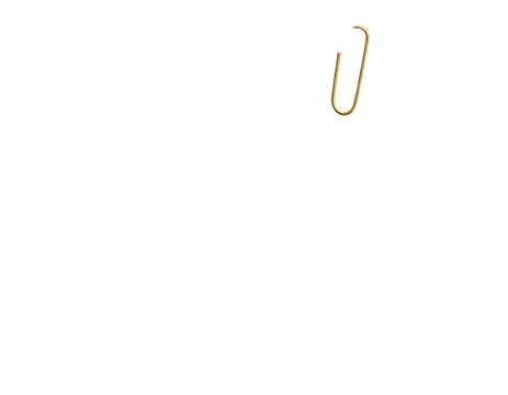 A golden paperclip floats against a stark black background. Simple and modern design - Powered by Adobe