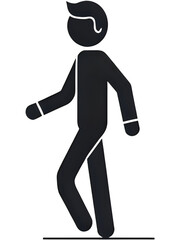 1-Walking man sign isolated on white background. Man flat png icon. People symbol - Walking man sign isolated on white background. Man flat png icon. People symbol