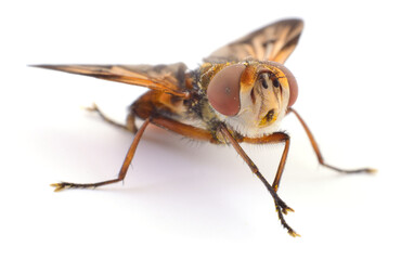 Horsefly close-up isolated on white background