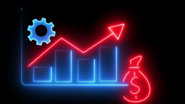 Business efficiency concept, business shows how much a company or organization can produce as it relates to time, cost and quality with on background 