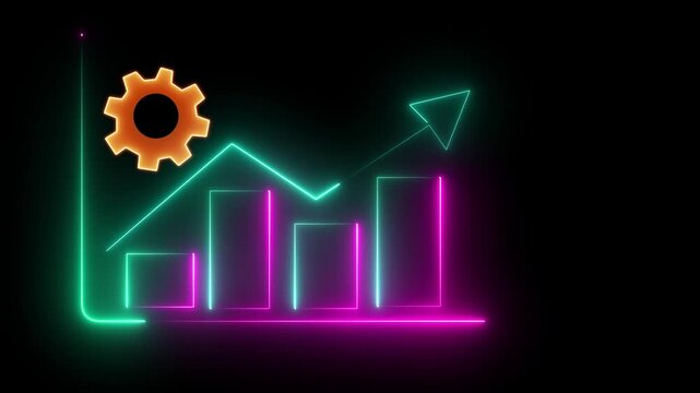 Business efficiency concept, business shows how much a company or organization can produce as it relates to time, cost and quality with on background 