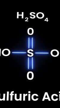 Sulfuric Acid molecular structure, Sulfuric acid is a strong acid. Sulfuric acid reacts with active metals (such as zinc, iron) to produce hydrogen gas. Chemical structural formula of. (H2SO4)