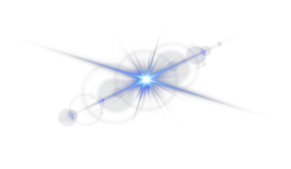 Radiant blue glow PNG with sparkling rays and luminous flares. Dynamic highlights add elegance and futuristic energy. Ideal for abstract visuals, digital design, or neon compositions.