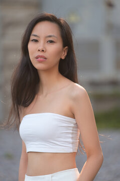 Pretty young asian woman