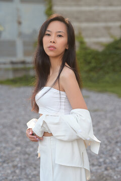 Pretty young asian woman