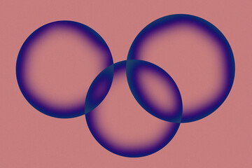 Abstract Venn Diagram with Blended Colors Representing Connection and Overlap for Creative Projects and Designs