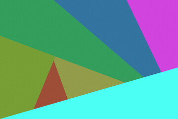 Geometric Color Block Pattern with Vibrant Shades of Green Blue and Pink Abstract Art Background