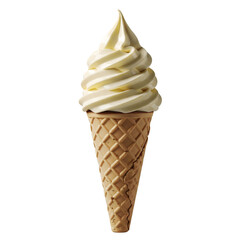 Sweet Swirl: A delectable ice cream cone with a luscious swirl of vanilla ice cream. Evoking the simplicity and pure pleasure of a sweet treat