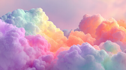 Pastel gradient cloudscape with sunlight aesthetic